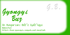 gyongyi buz business card
